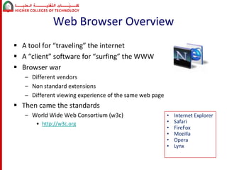 CIS 1203 Introduction to the Web | PPTX