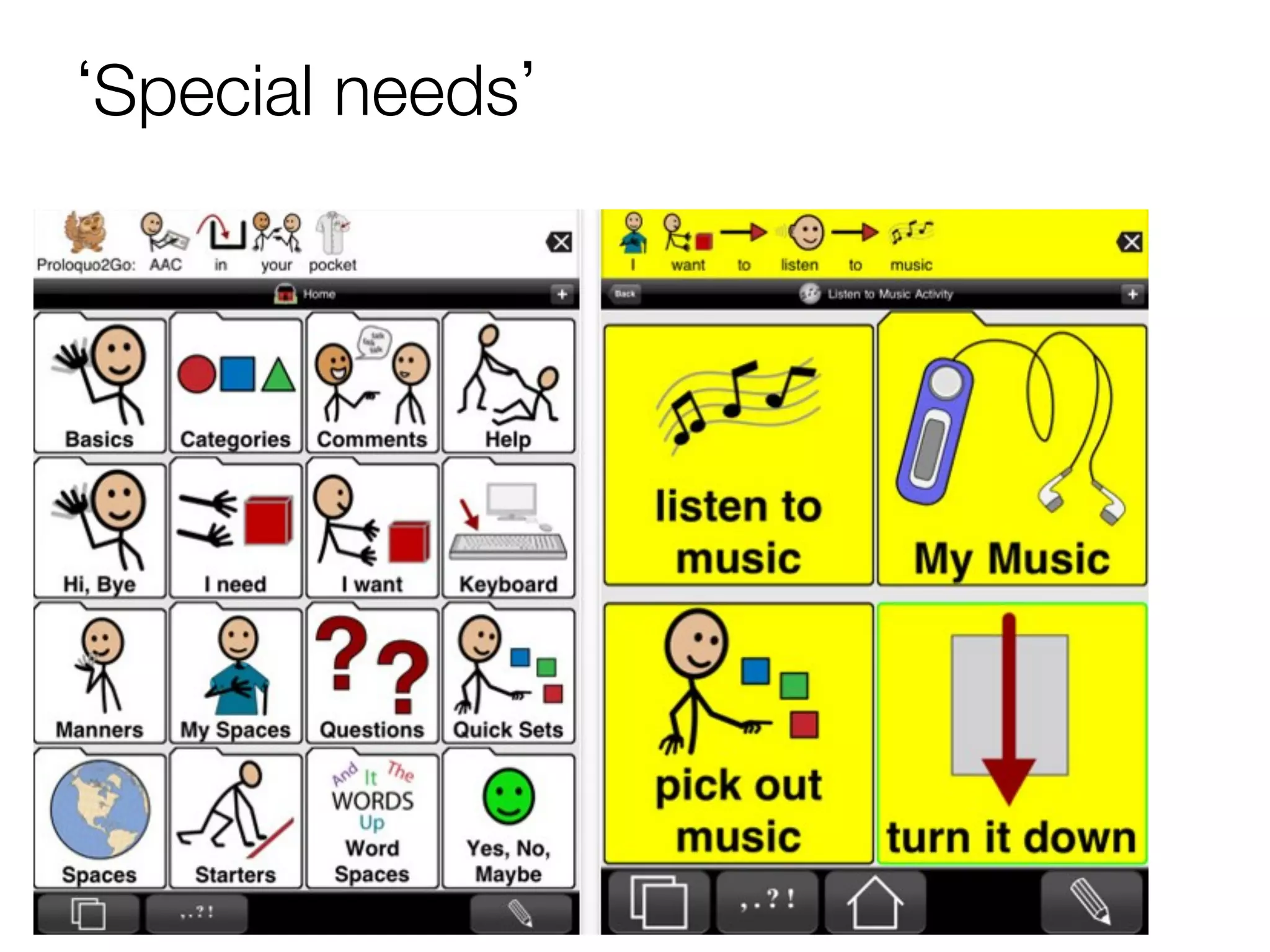 Special needs 
 