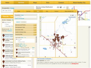 View services on a map 