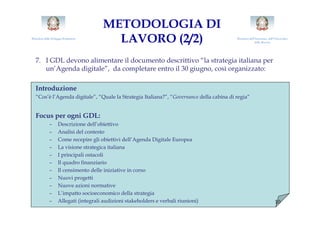 METODOLOGIA DI
Ministero dello Sviluppo Economico
                                         LAVORO (2/2)                   ...