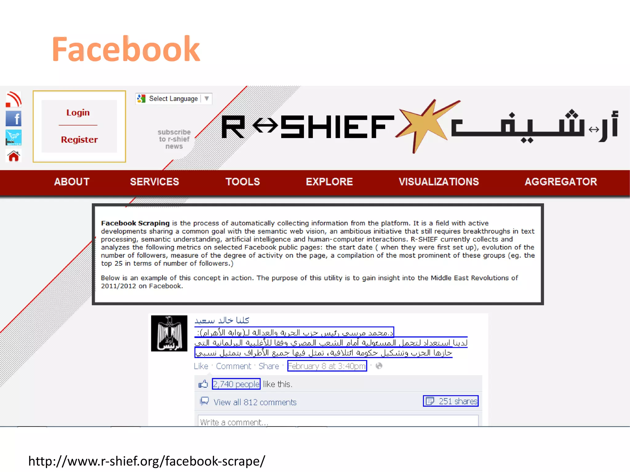 Facebook




http://www.r-shief.org/facebook-scrape/
 