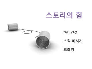 스토리의 힘

  하이컨셉

  스틱 메시지

  프레임
 