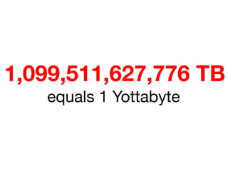 1,099,511,627,776 TB
equals 1 Yottabyte

 