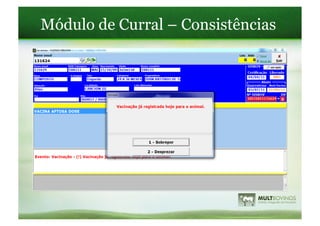 Módulo de Curral – Consistências
 
