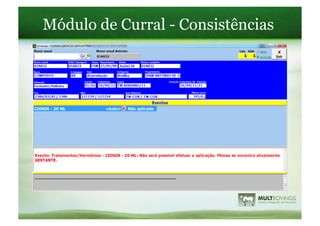Módulo de Curral - Consistências
 