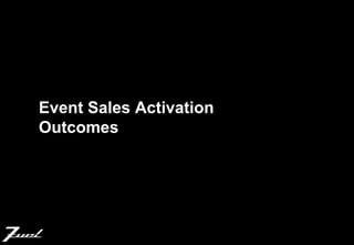 Event Sales Activation
Outcomes
 