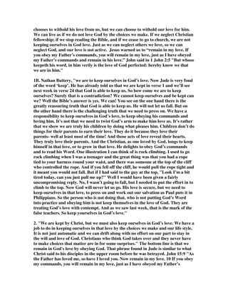 the Holy Spirit never puffs us up with pride. It is His office to convince of sin, and so 
to bow us down in contrition and brokenness of spirit. We shall never sing Gloria in 
excelsis except we pray to God De profundis: out of the depths must we cry, or we 
shall never behold glory in the highest. It is loving prayer. Prayer should be 
perfumed with love, saturated with love--love to our fellow saints, and love to 
Christ. Moreover, it must be a prayer full of faith. A man prevails only as he 
believes. The Holy Spirit is the author of faith, and strengthens it, so that we pray 
believing God's promise. O that this blessed combination of excellent graces, 
priceless and sweet as the spices of the merchant, might be fragrant within us 
because the Holy Ghost is in our hearts! Most blessed Comforter, exert Thy mighty 
power within us, helping our infirmities in prayer. 
8. Calvin wrote, This order of perseverance depends on our being equipped with 
the mighty power of God. Whenever we need constancy in our faith, we must have 
recourse to prayer, and as our prayers are often perfunctory, he adds, 'in the 
Spirit,' as if to say, such is the laziness, such the coldness of our makeup, that none 
can succeed in praying as he ought without prompting of the Spirit of God. We are 
so inclined to lose heart, and be diffident that none dares to call God 'Father,' unless 
the same Spirit puts the Word into us. From the Spirit, we receive the gift of real 
concern, ardor, forcefulness, eagerness, confidence that we shall receive – all these, 
and finally those groanings which cannot be uttered, as Paul writes (Romans 8:26). 
Jude does well indeed to say that no one can pray as he ought to pray, unless the 
Spirit direct him. 
9. Jack Jackson, Romans chapter eight gives the pattern for such faith-filled 
prayer. We know not what we should pray for as we ought, but the Spirit Himself 
maketh intercession for us with groanings which cannot be uttered. Praying in the 
Holy Ghost involves worship, adoration, exaltation, praise, and thanksgiving. 
Praying in the Holy Ghost elicits repentance, contrition, Godly sorrow. These things 
should precede our petition, but not preclude it. We are exhorted to come boldly 
before the throne of grace. Jesus said ask and you shall receive. Praying in the Holy 
Ghost involves listening, taking time for the communion of the Spirit. Intercession, 
travail, praying for the needs of others should be central in praying in the Holy 
Ghost. Surrender to the move of the Spirit. Be free to cry, laugh, dance, bow, stand, 
whatever He directs. All of this will be dictated by worship. This is not your 
goodnight prayer or your blessing on the meal. This is the effectual, fervent prayer 
of the righteous. If you truly desire to build yourself up in the Lord, you will find 
your way to the sanctuary. 
10. John MacArthur, What does praying in the Holy Spirit mean? Some people 
incorrectly identify that as speaking in tongues, but that phrase isn't even remotely 
related to that particular spiritual gift. It is not saying that if you want to abide in 
the love of God, you should pray in tongues. Rather, that phrase means essentially 
the same thing as praying in the name of the Lord Jesus. When a person does 
that, he is praying according to Christ's will. Similarly, when one prays in the Holy 
Spirit, he prays according to the Spirit's will. It simply means to line up your 
prayers with those of the Spirit. And He [God the Father] that searcheth the 
 