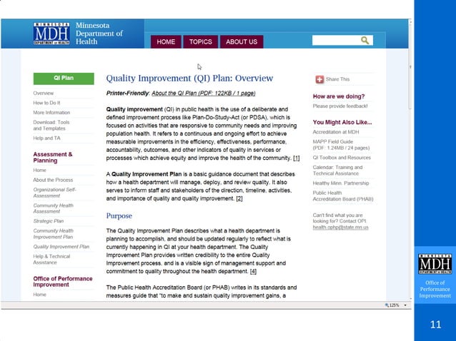 quality improvement plans qi managements | PPT