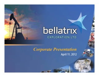 Corporate Presentation
                  April 11, 2012




1                                  1
 