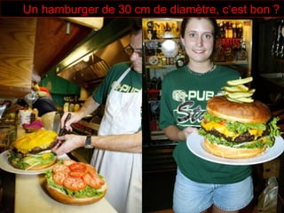 Un hamburger de 30 cm de diamètre, c‘est bon ?
 