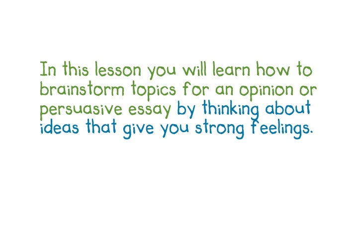 brainstorm topics for persuasive essays