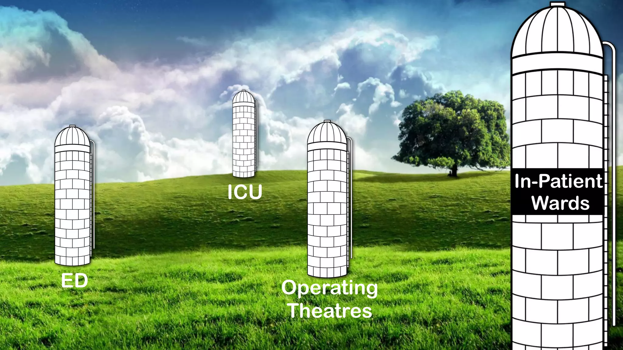ED
ICU
Operating
Theatres
In-Patient
Wards
 