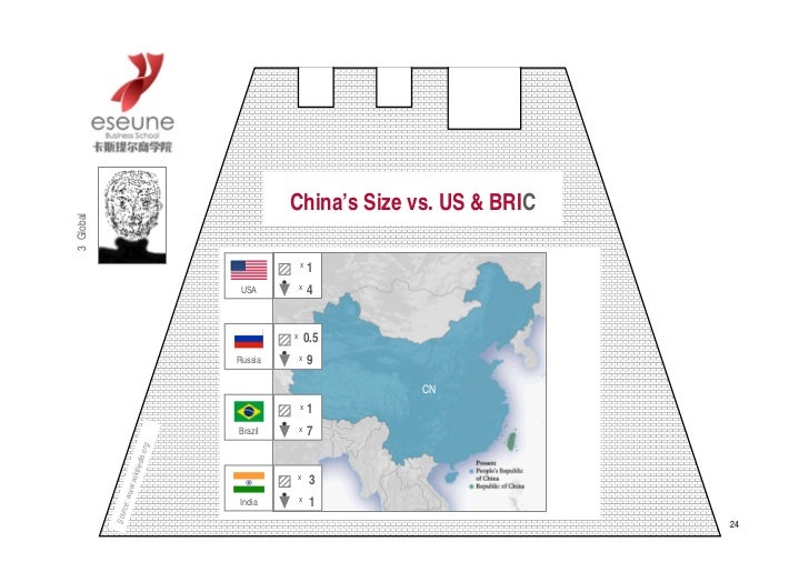 mba class at the great wall of china size of china vs us