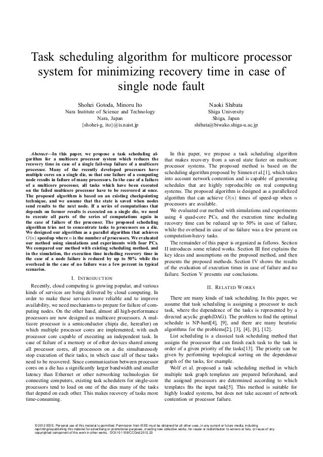 (Paper) Task scheduling algorithm for multicore processor system for…