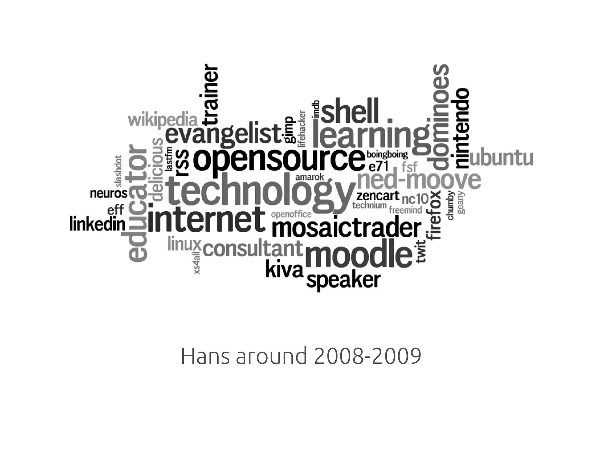 Hans around 2008-2009
 
