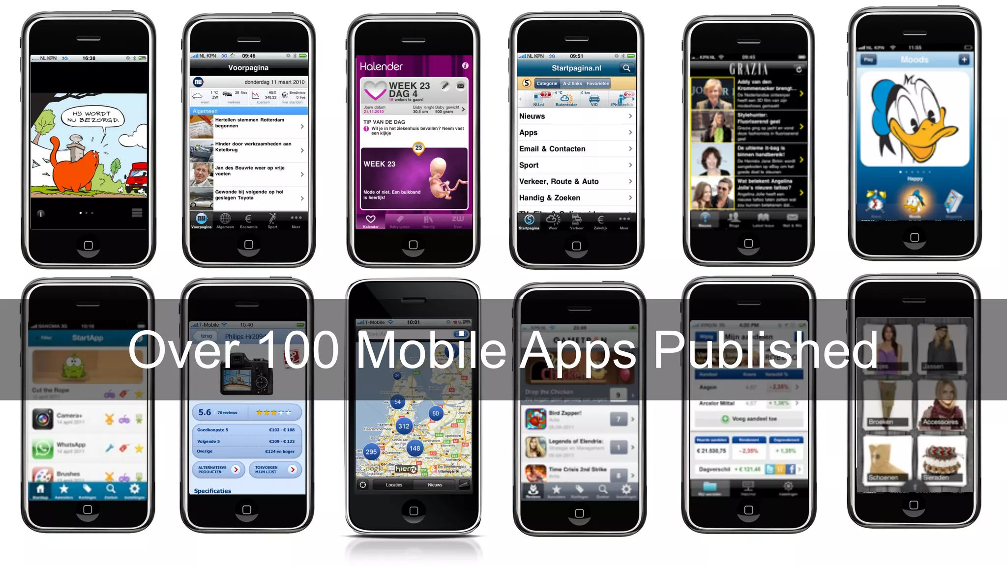 Over 100 Mobile Apps Published
 