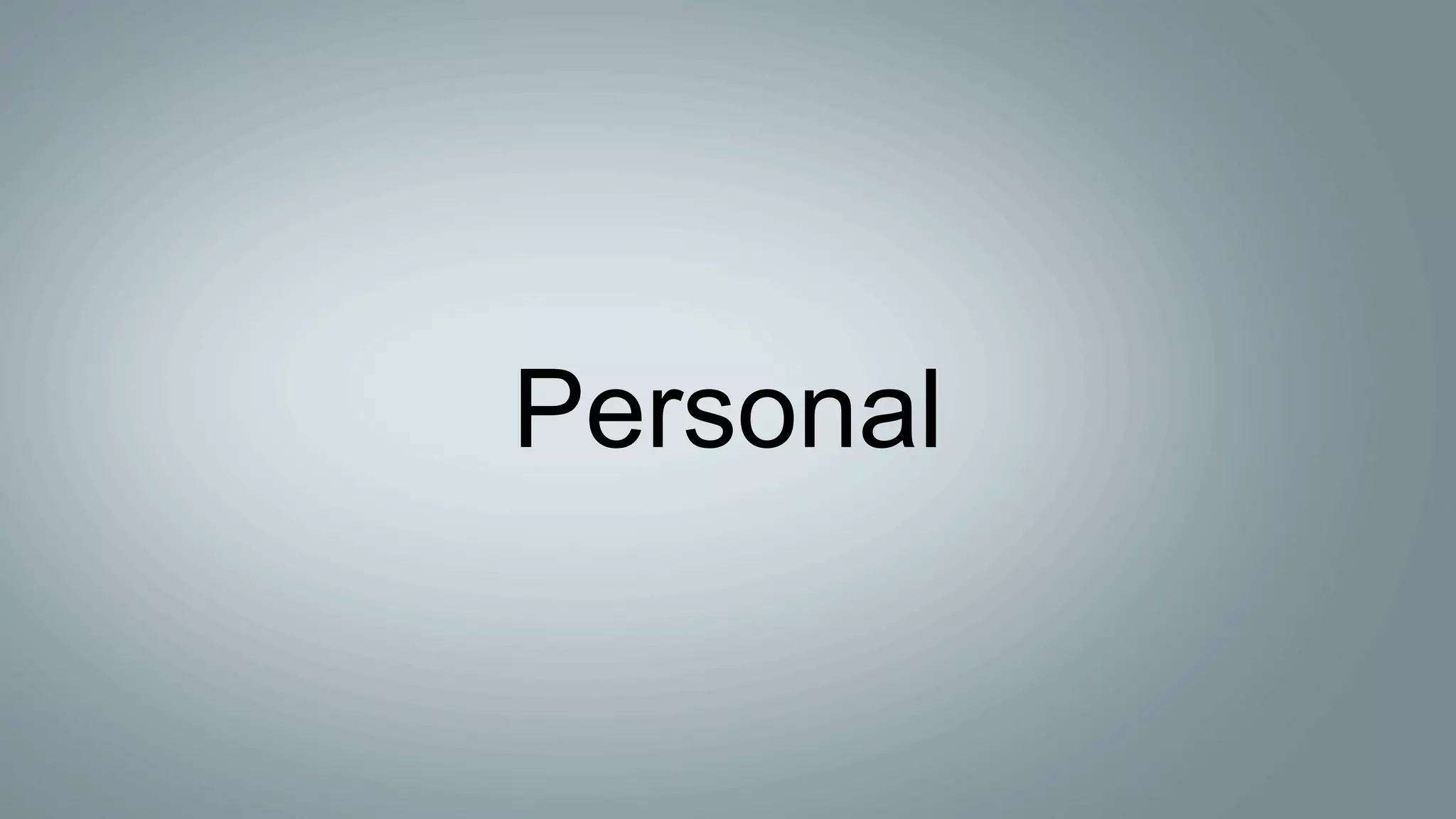 Personal
 