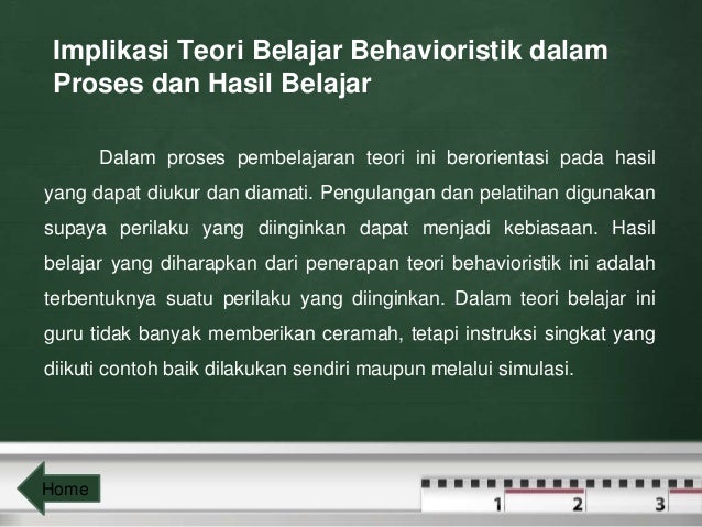 Presentasi Teori Belajar Behavioristik Humanistik Dan Kognitif