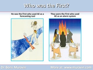 Who was the First? They were the First who used AE as an alarm system He was the First who used AE as a forecasting tool 