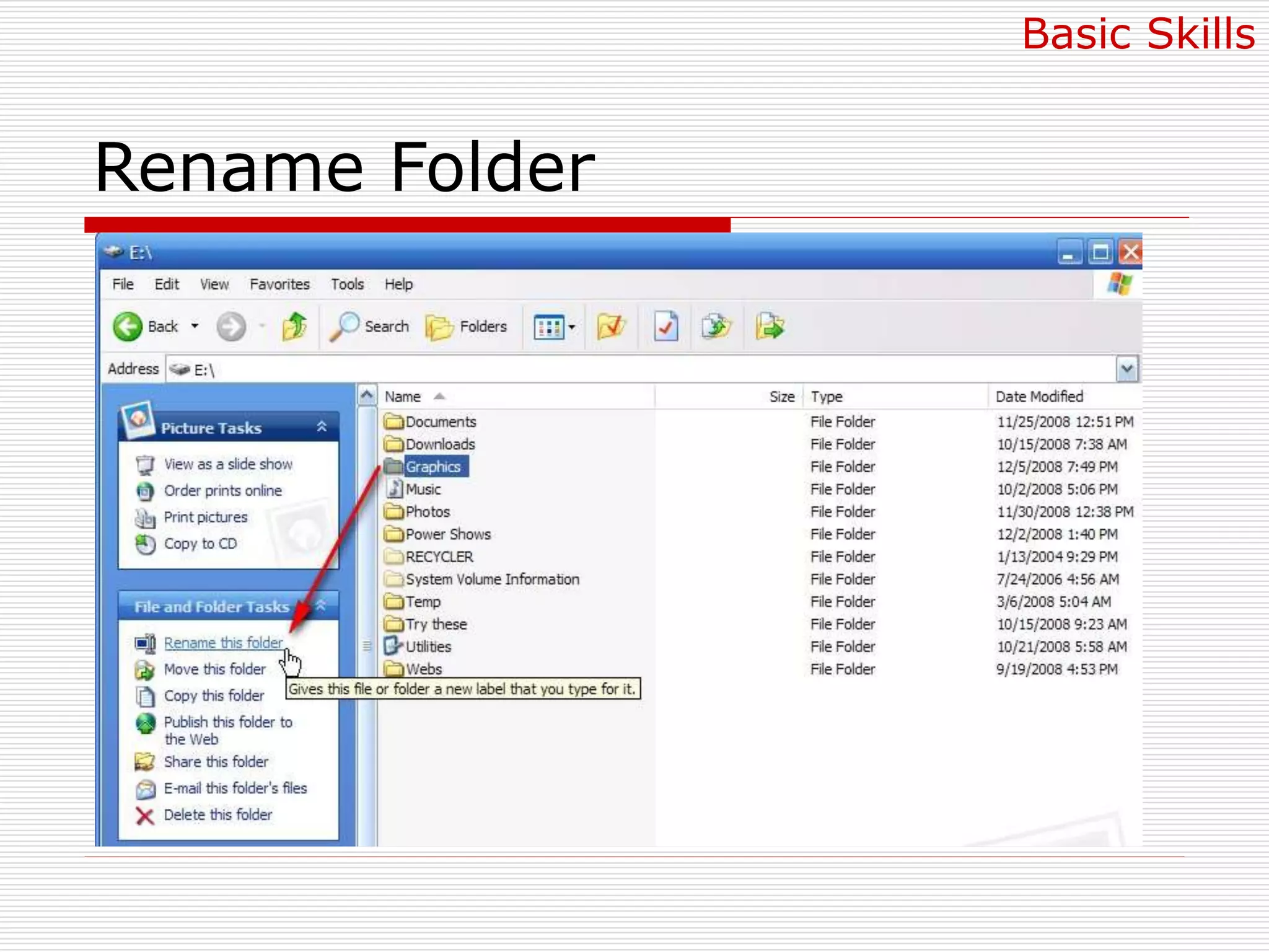 Rename Folder
Basic Skills
 