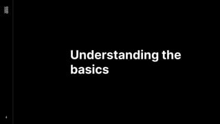 Understanding the
basics
4
 