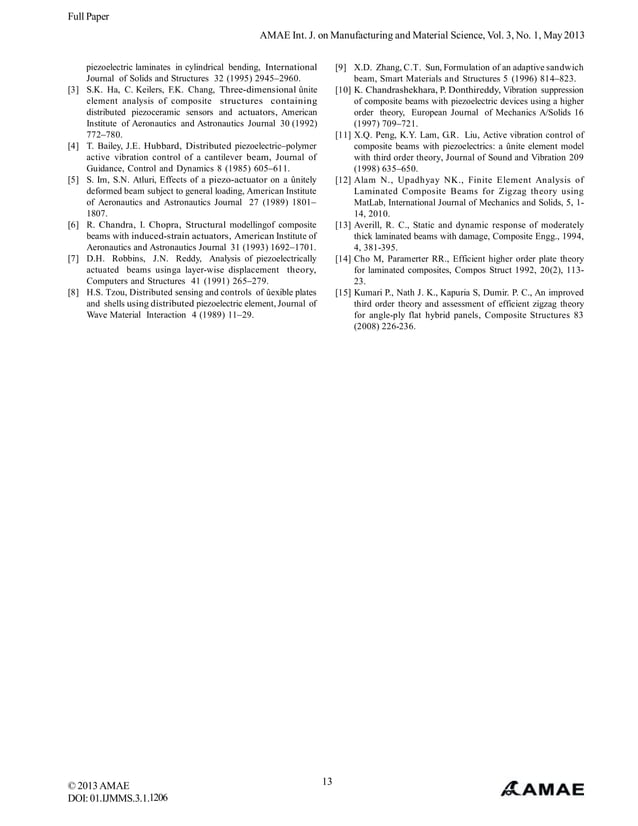 Modeling and Analysis of Laminated Composite Beams using Higher Order ...