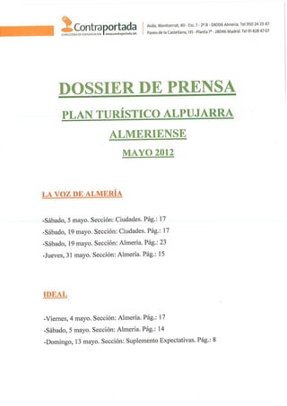 120601 dossier plan turístico alpujarra almeriense mayo 2012