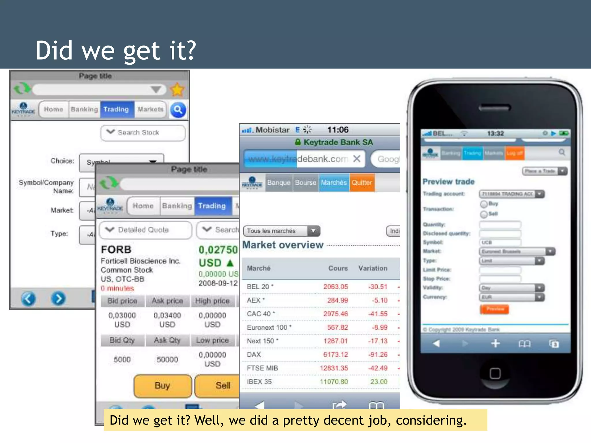 Did we get it?





      Did we get it? Well, we did a pretty decent job, considering.
 