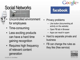 Select YOUR Tools
                 not All Tools!




12.6.2012 Dr. Ute Hillmer
 