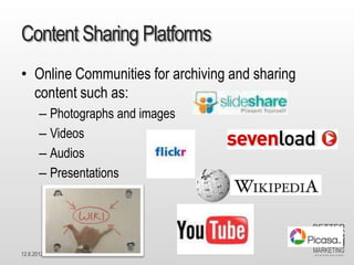 Social Media as a Workflow Process
      Communication 
         Channel                       Corporate       Hosting

         XING                          PR Content
                                                     Youtube
        Facebook                       Website
                                                     Flickr
        Twitter                        Microsites
                                                     Issuu
         Foursquare                    Blog
                                                     Slideshare
         Yammer                         Newsletter




Slide by Björn Eichstädt, Storymaker
12.6.2012 Dr. Ute Hillmer
 