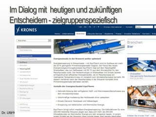 Content Marketing im B2B
• PEOPLE

• niche CONVERSATIONS

• RELATIONSHIPS

• n:n


                   → Social Media Chanels
12.6.2012 Dr. Ute Hillmer
 