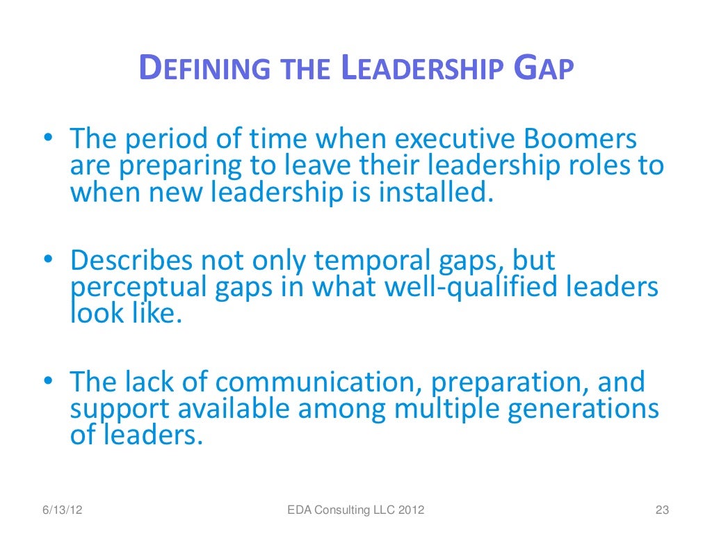 DEFINING THE LEADERSHIP GAP