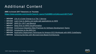 Launch Applications the Amazon Way - AWS Online Tech Talks