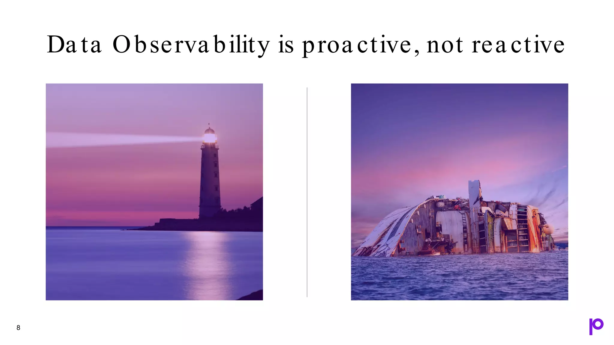 Da ta Observa bility is proa ctive, not rea ctive
8
 