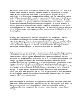 symantec 2QFY09EarningsPreparedRemarks