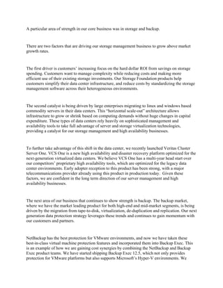 symantec 2QFY09EarningsPreparedRemarks