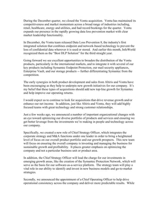 symantec 3Q08CombinedTranscript