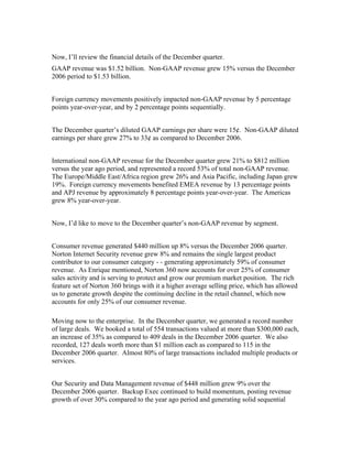 symantec 3Q08CombinedTranscript