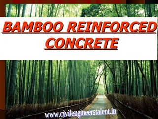 BAMBOO REINFORCED CONCRETE www.civilengineerstalent.in 