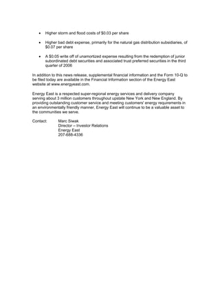 energy east Q12007ER