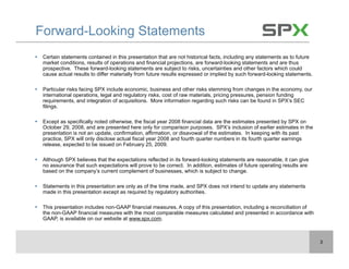 Spx Pdf SPX Investor Meeting | PDF
