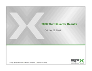 2008 Third Quarter Results

  October 29, 2008
 