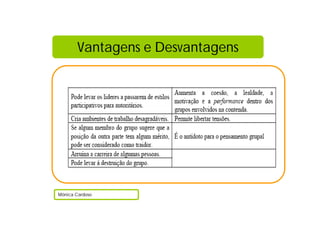 Vantagens e Desvantagens




Mónica Cardoso
 
