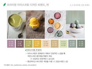 프리미엄 아이스크림 디자인 트렌드_색 2_3 프리미엄 시장 트렌드
 