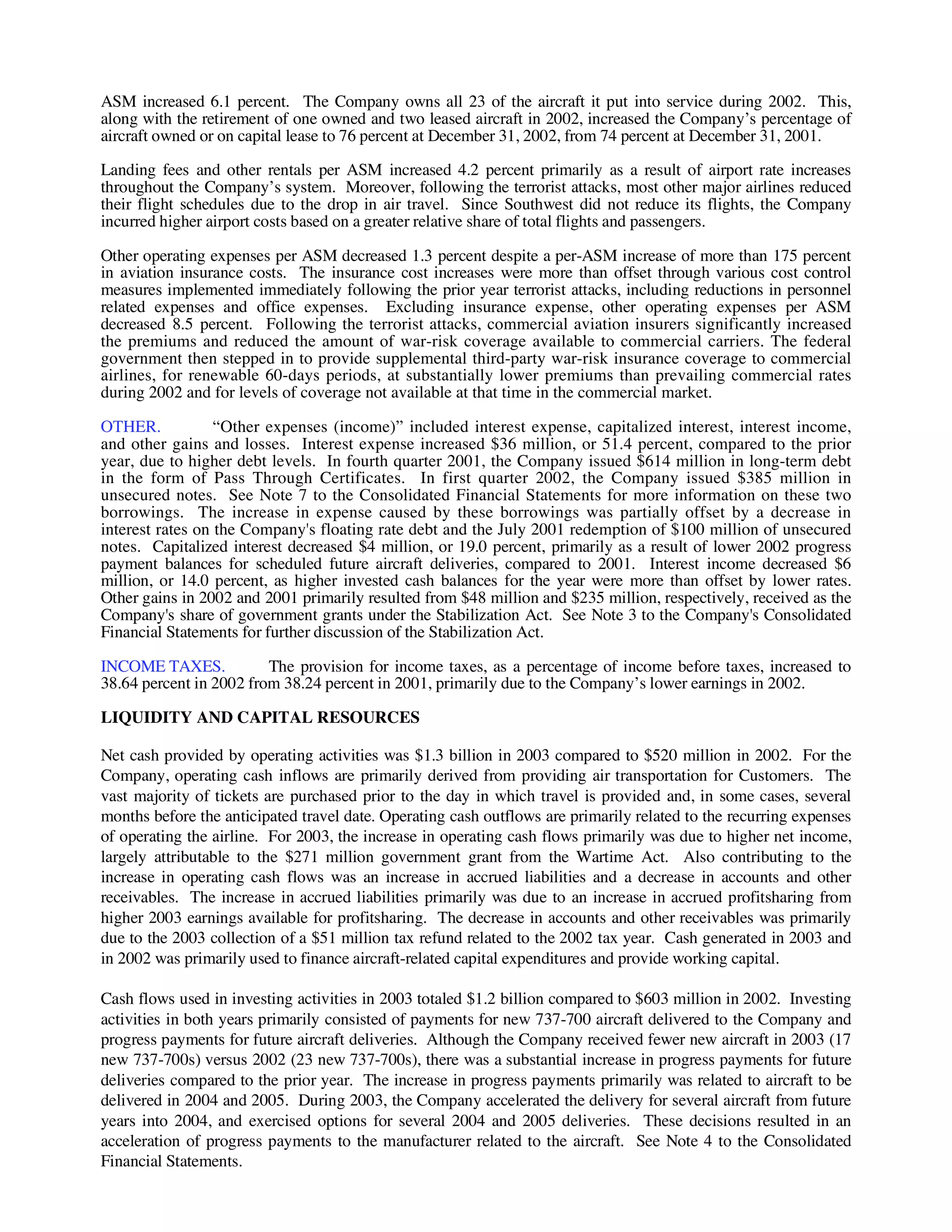 southwest airline ar03