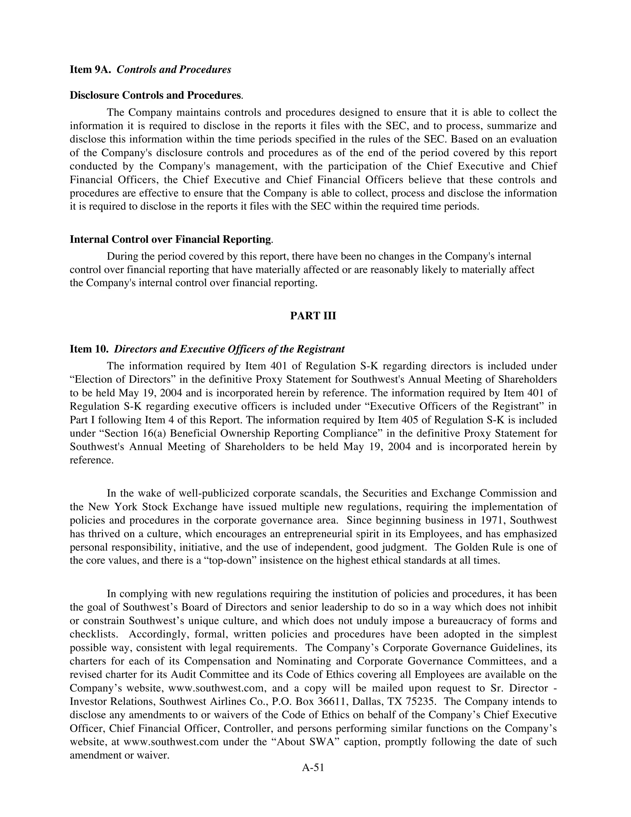 southwest airline ar03