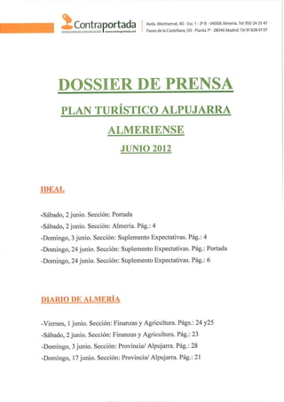 120701 dossier plan turístico alpujarra almeriense junio 2012