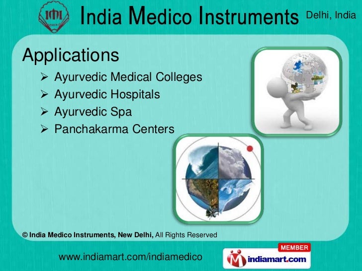 Panchakarma Therapy Accessories by India Medico Instruments New Delhi