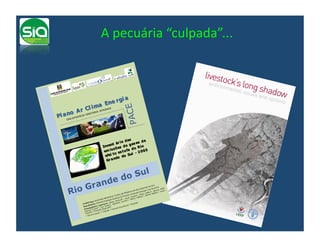 A	
  pecuária	
  “culpada”...	
  
 