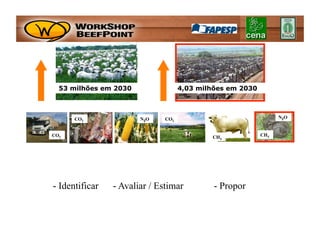53 milhões em 2030                4,03 milhões em 2030



      CO2              N 2O   CO2                                N 2O


CO2                                         CH4            CH4




- Identificar   - Avaliar / Estimar          - Propor
 